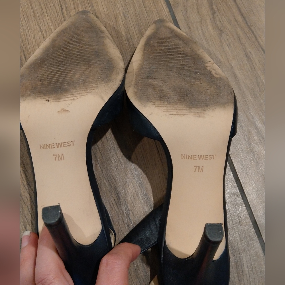Nine West blue sling back heels 💙 👠 - Picture 6 of 6